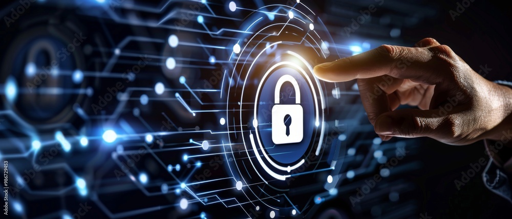 Poster understanding the importance of cyber security in safeguarding personal data.