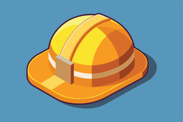 Fototapeta premium This illustration features a customizable construction hat, ideal for design and construction-related projects, Customizable construction hat illustration