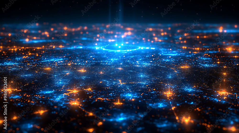 Poster aipowered future of smart policing visualized an infographic illustrating how artificial intelligenc
