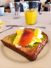 AVOCADO TOAST WITH SALMON