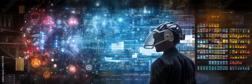 Poster aipowered safety solutions mining and resource extraction depicted in a collage where artificial int
