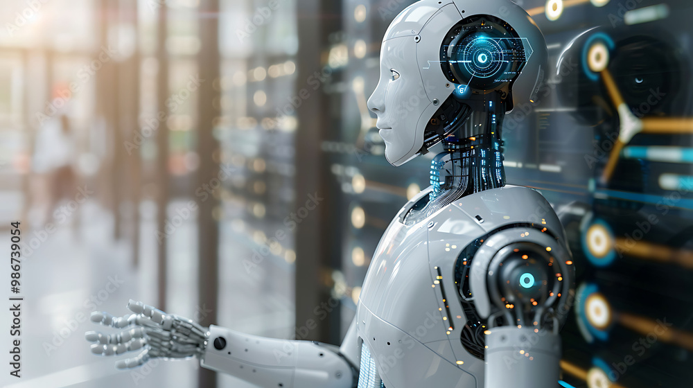 Poster aipowered virtual assistants customer service where artificial intelligence handles complex tasks pe