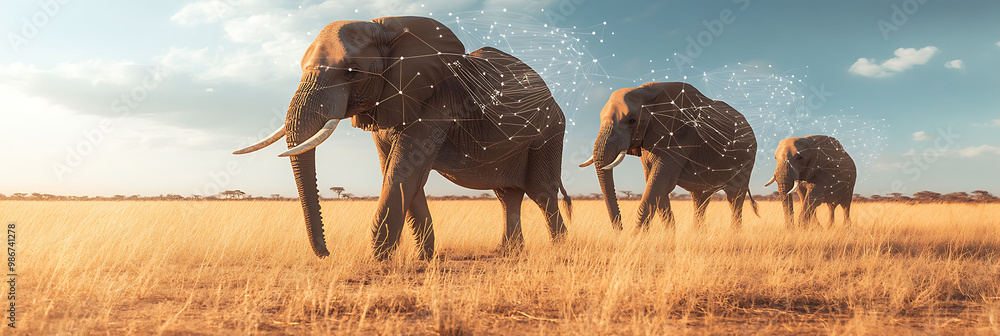 Poster ai-powered wildlife tracking environmental monitoring depicted in a poster where artificial intellig