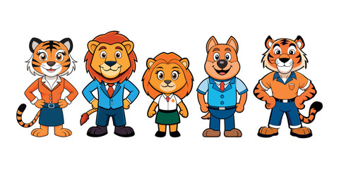 set of cartoon animals VECTOR