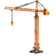 High-Precision Construction Crane Toy Model with Detailed Engineering Design