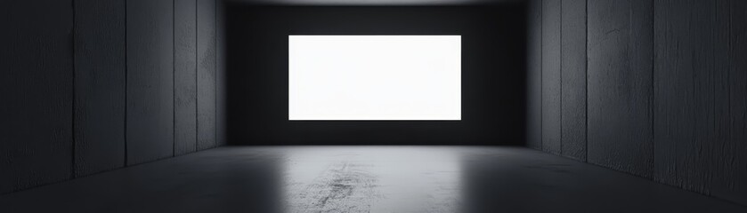 Obraz premium Minimalist Concrete Room with Bright Window