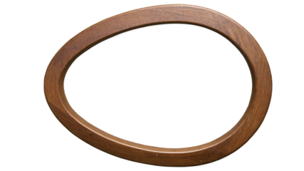 a wooden circle ring isolated on transparent background 