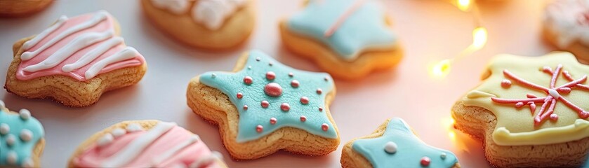 Colorful decorated cookies perfect for festive occasions, adding a delightful touch to any dessert table or celebration.