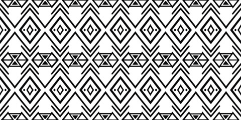 Seamless pattern, ethnic background, hand drawing, vector design	

