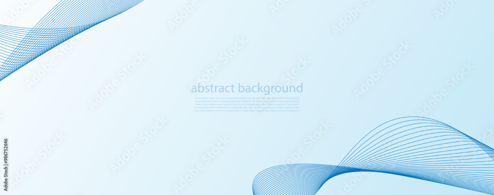 Wall mural blue line curve technology abstract technology innovation concept vector background and glowing ligh