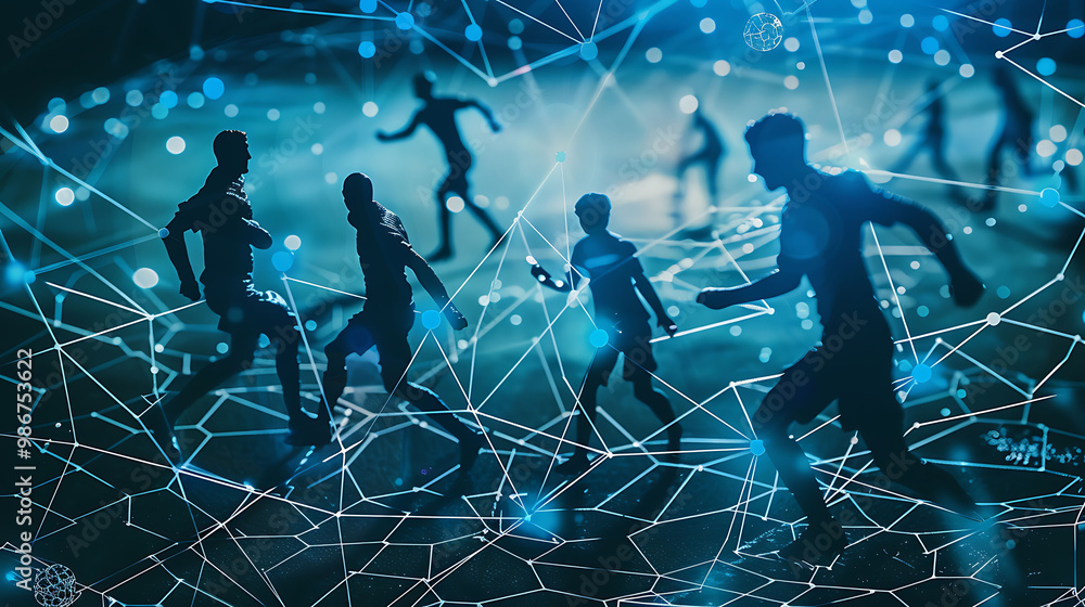 Poster conceptual design of multiplayer game balancing the gaming industry enhanced by ai illustrating how 