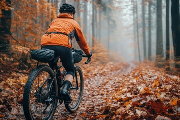 Fototapeta premium Autumn Cycling Adventure