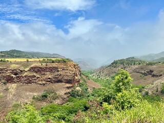 Landscape with blue sky, Kauai, Hawaii