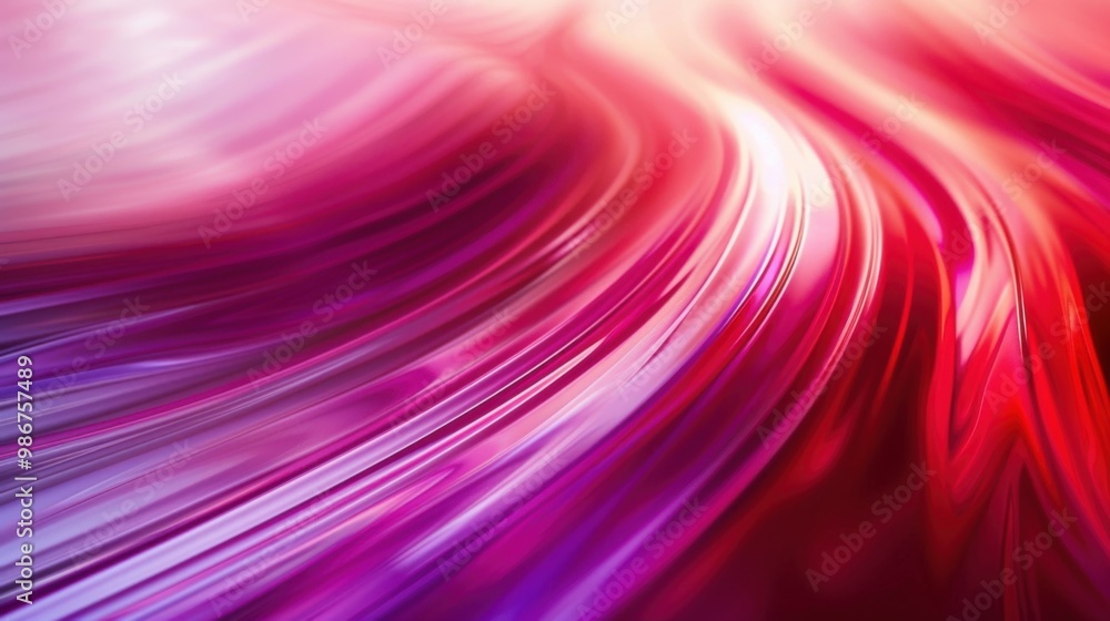 Poster red and purple curved lines background - stock photo a background of red and purple lines that flow 