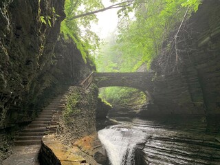 old bridge over the river