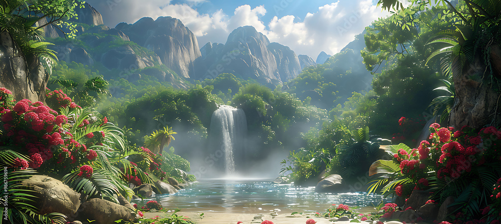 Poster ethereal concept of ai game narrative development within the gaming industry where ai generates dyna
