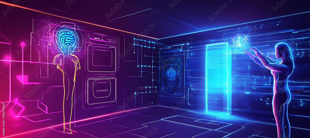 Poster ethereal concept of ai home appliance automation within home automation where ai schedules and optim