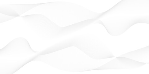 Dynamic sound wave. Design element. Abstract white smooth wave on a white background.