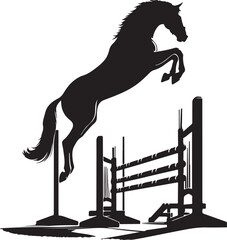 Vaulting horse silhouette vector illustration © RAW