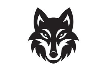 Wolf head silhouette vector illustration