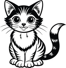 Cat silhouette vector illustration