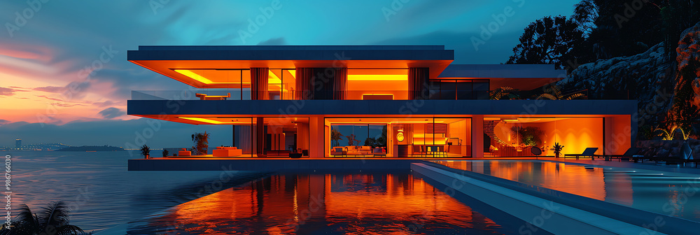 Poster home automation enhanced predictive analytics smart homes where ai forecasts energy needs adjusts cl