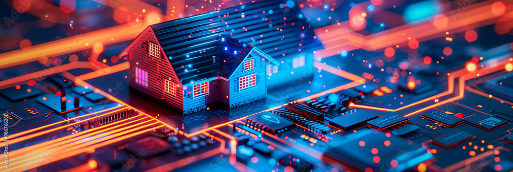 Poster home automation supported ai home health monitoring where artificial intelligence tracks health metr