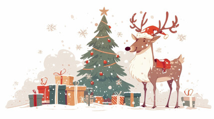 Fototapeta premium クリスマスのトナカイ