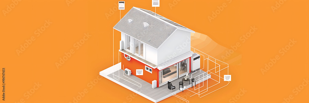 Poster infographic of ai-powered climate control solutions home automation highlighting how ai adjusts heat