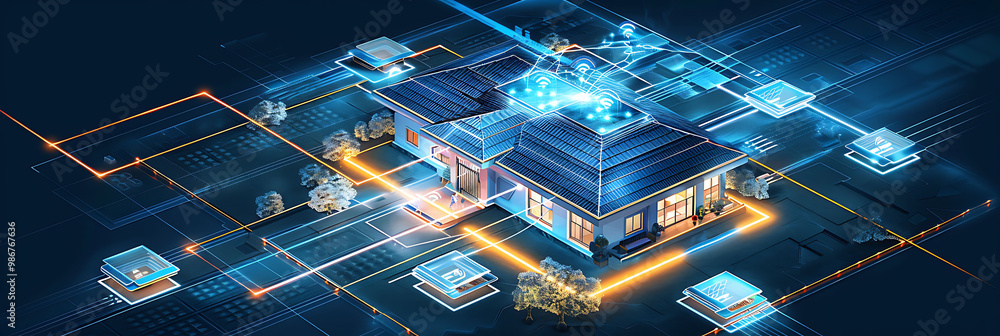 Poster infographic of ai-powered climate control solutions home automation highlighting how ai adjusts heat