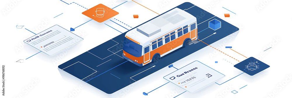 Poster infographic of ai-powered fleet management solutions public transportation detailing how ai monitors