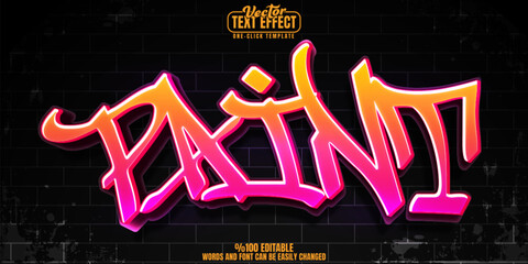 Graffiti editable text effect, customizable paint and street 3d font style © LetsSmile