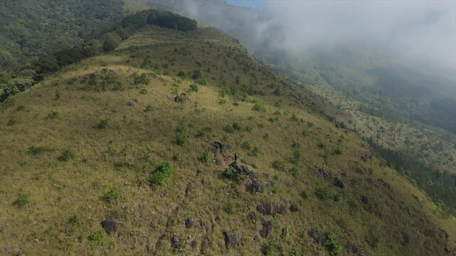 aerial view of Mount Arjuno
