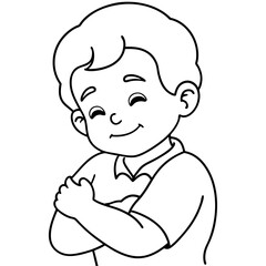 little-boy-hugging-himself-
