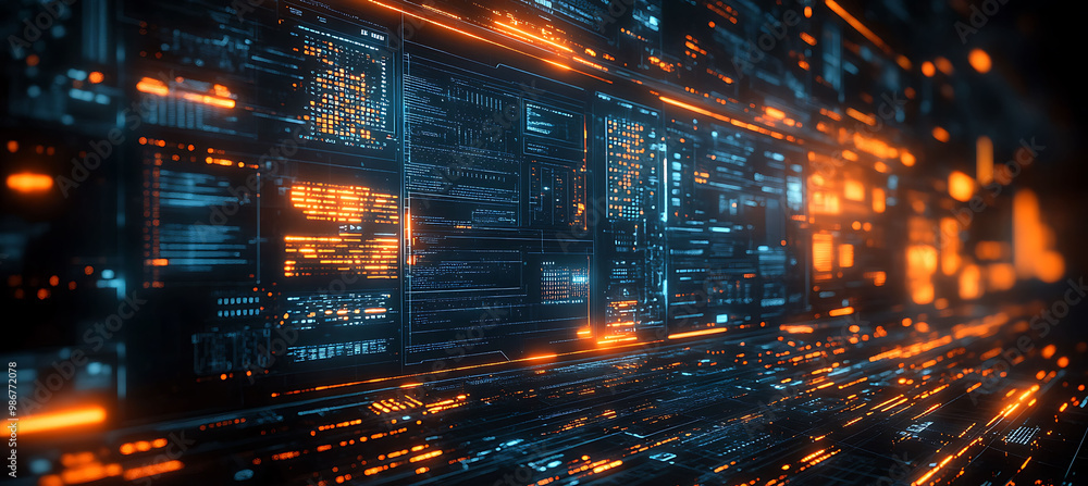 Poster intelligent cybersecurity analytics cybersecurity depicted in a poster where ai analyzes vast datase