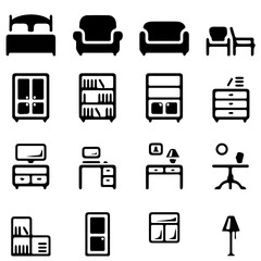 Home Furniture Icon Set