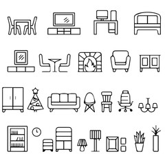 Home Furniture Icon Set