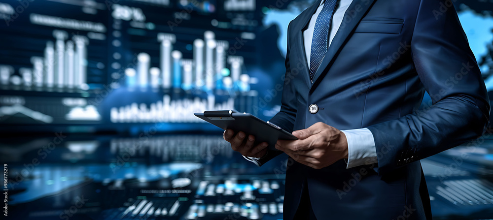 Poster intelligent financial data analytics financial planning and advisory depicted in a poster where ai u