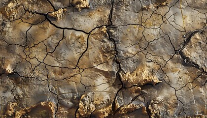 Dry cracked white wall texture