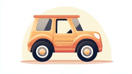 Discover a charming wooden toy car illustration that blends modern textures with a playful cartoon vibe for hours of fun