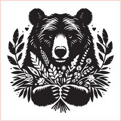 Bear silhouette  Vector bear illustration bundle 