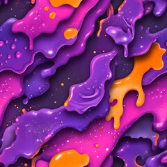 Naklejka premium Abstract Purple, Orange, and Pink Swirl Pattern.