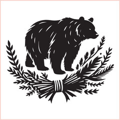 Bear silhouette  Vector bear illustration bundle 