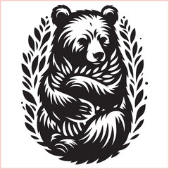 Bear silhouette  Vector bear illustration bundle 