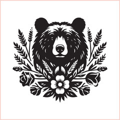 Bear silhouette  Vector bear illustration bundle 