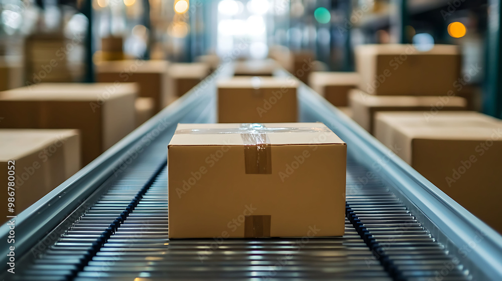 Poster logistics automation enhanced ai-powered packaging solutions where artificial intelligence designs p