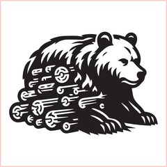 Bear silhouette  Vector bear illustration bundle 