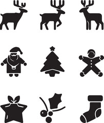 Christmas icon set