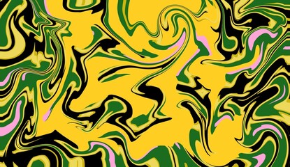  Illustration Colorful abstract geometric background. Liquid dynamic gradient waves. design for fashion prints textile and texture 