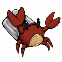 Nature suffers from plastic. transparent background illustration